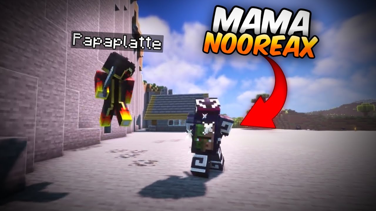 Nooreax's Mutter besiegt Papaplatte in Minecarft (1vs1)