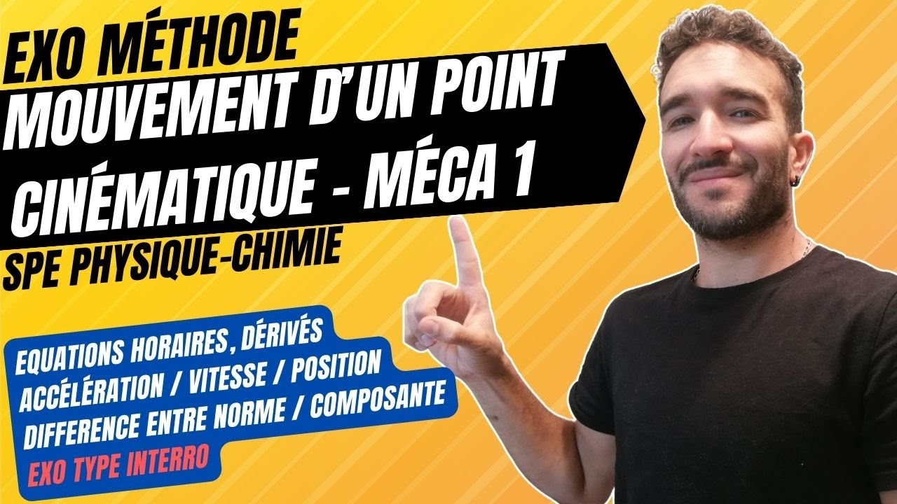 [TERM SPÉ PHYSIQUE] MÉCANIQUE - CINÉMATIQUE DU POINT / EXERCICE MÉTHODE 😺 CORRIGÉ ÉQUATIONS HORAIRES