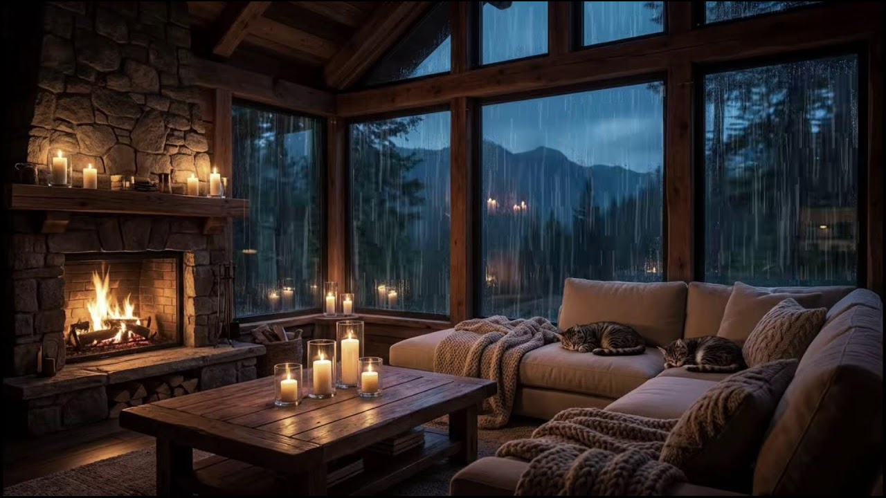 Drift Into Sleep 🌧️ Intense Forest Rain and Thunder, Soothing Rain Sounds for Insomnia