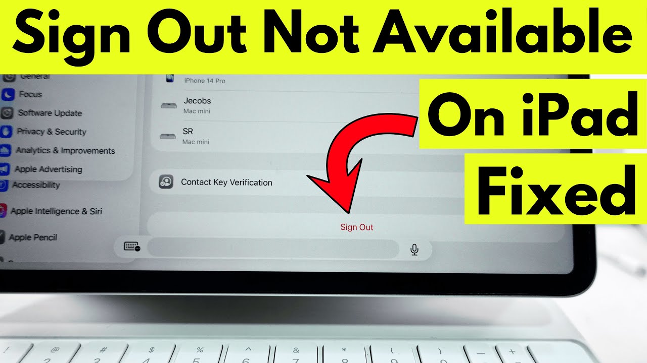 Sign Out is Not Available Due to Restriction on iPad (iPadOS 26) - Fixed