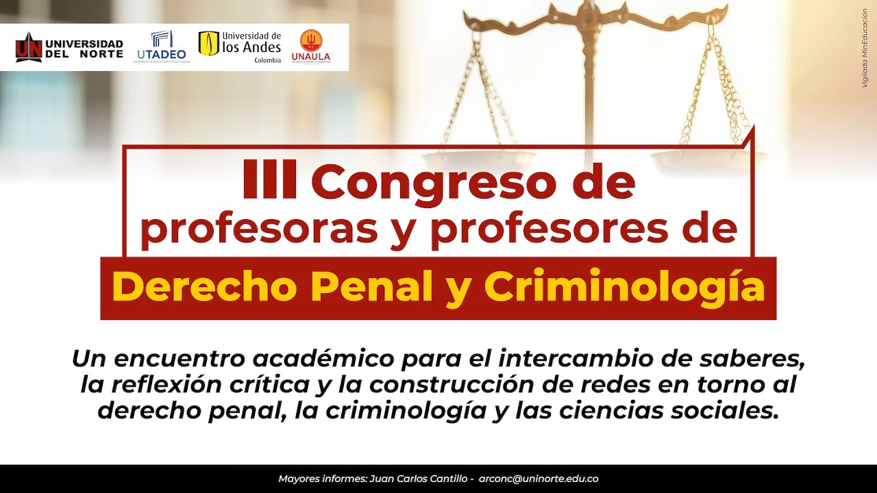 III Congreso de profesoras y profesores de Derecho Penal y Criminología. Día 1, jornada tarde