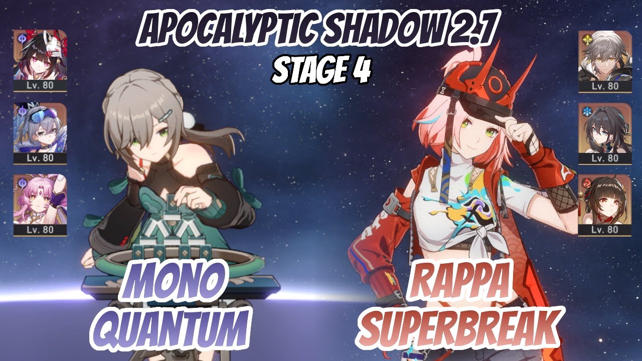 Mono Quantum & Rappa SuperBreak Apocalyptic Shadow Stage 4 (3 Stars) | Honkai Star Rail