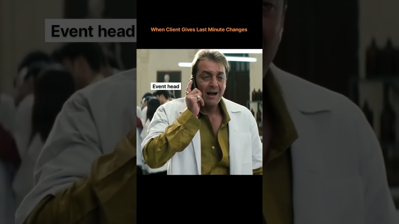 Pov: When Client Gives Last Minute Changes | #corporateevents #memes #funnyr&eacute;els