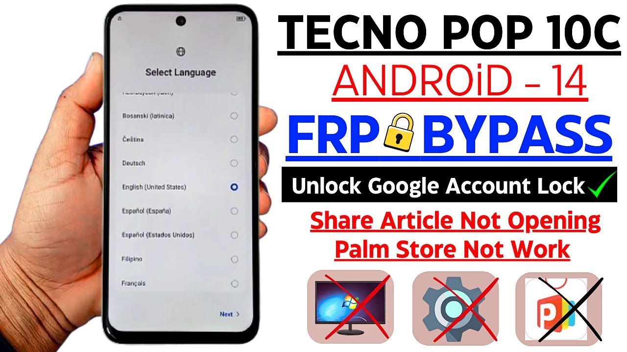 Tecno Pop 10c Frp Bypass Android 14 Without Pc | Tecno Pop 9/10 Google Account Bypass 2025 Update