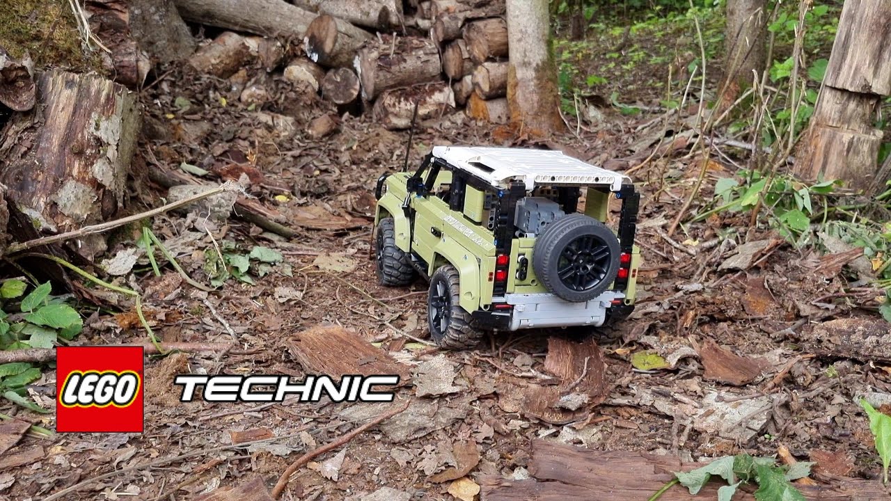 [MOD] RC Motorized Land Rover Defender LEGO Technic 42110 by grohl666 Off-road in the garden
