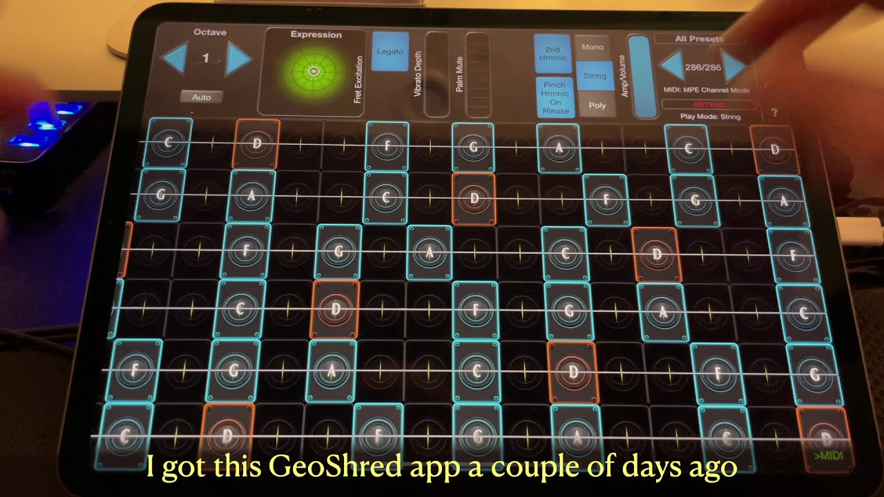 Another Brick in the Wall guitar solo (Pink Floyd) using GeoShred app