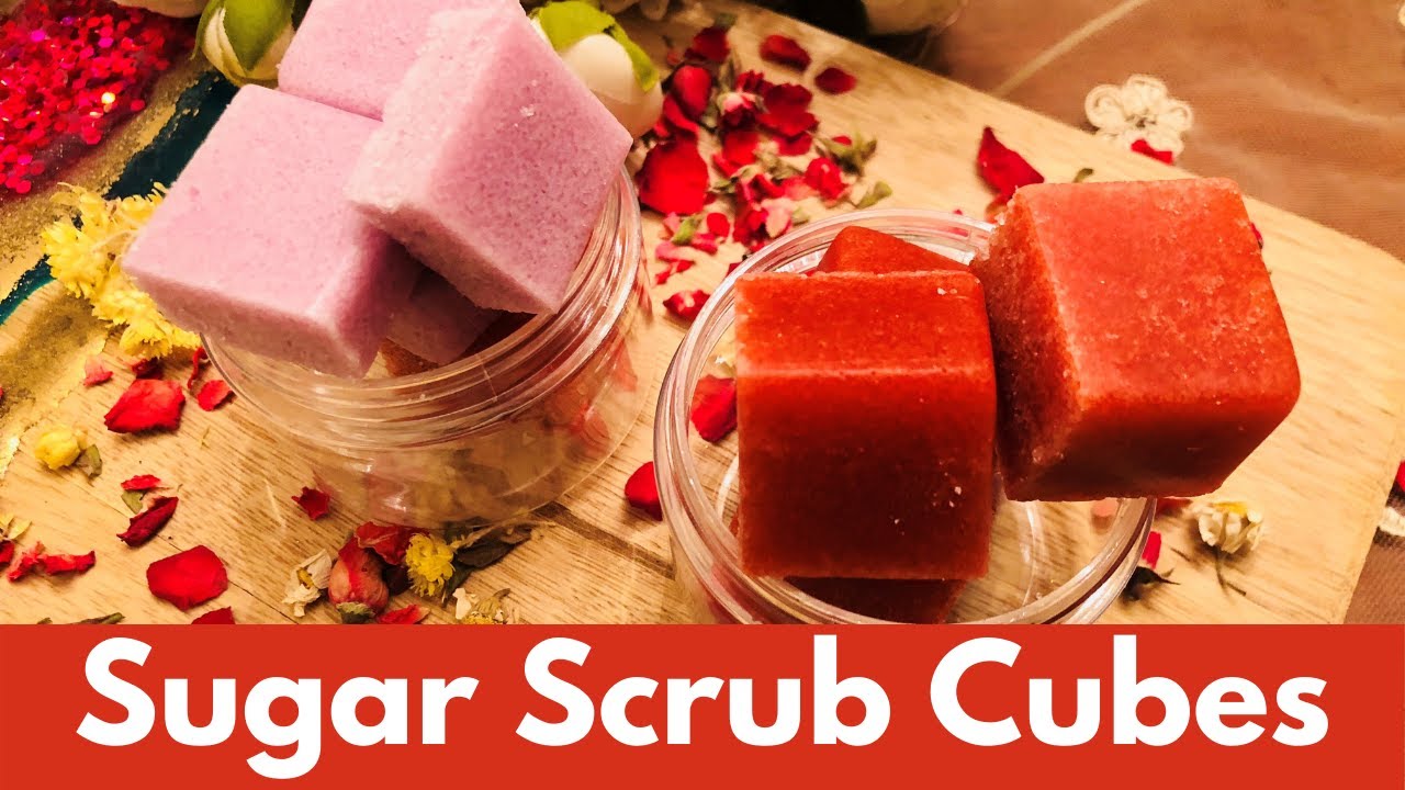Lavender & Rose Sugar Scrub Cubes مقشر مكعبات برائحة اللافندر والورد سيجعل بشرتك ناعمة ومتألقة🌹