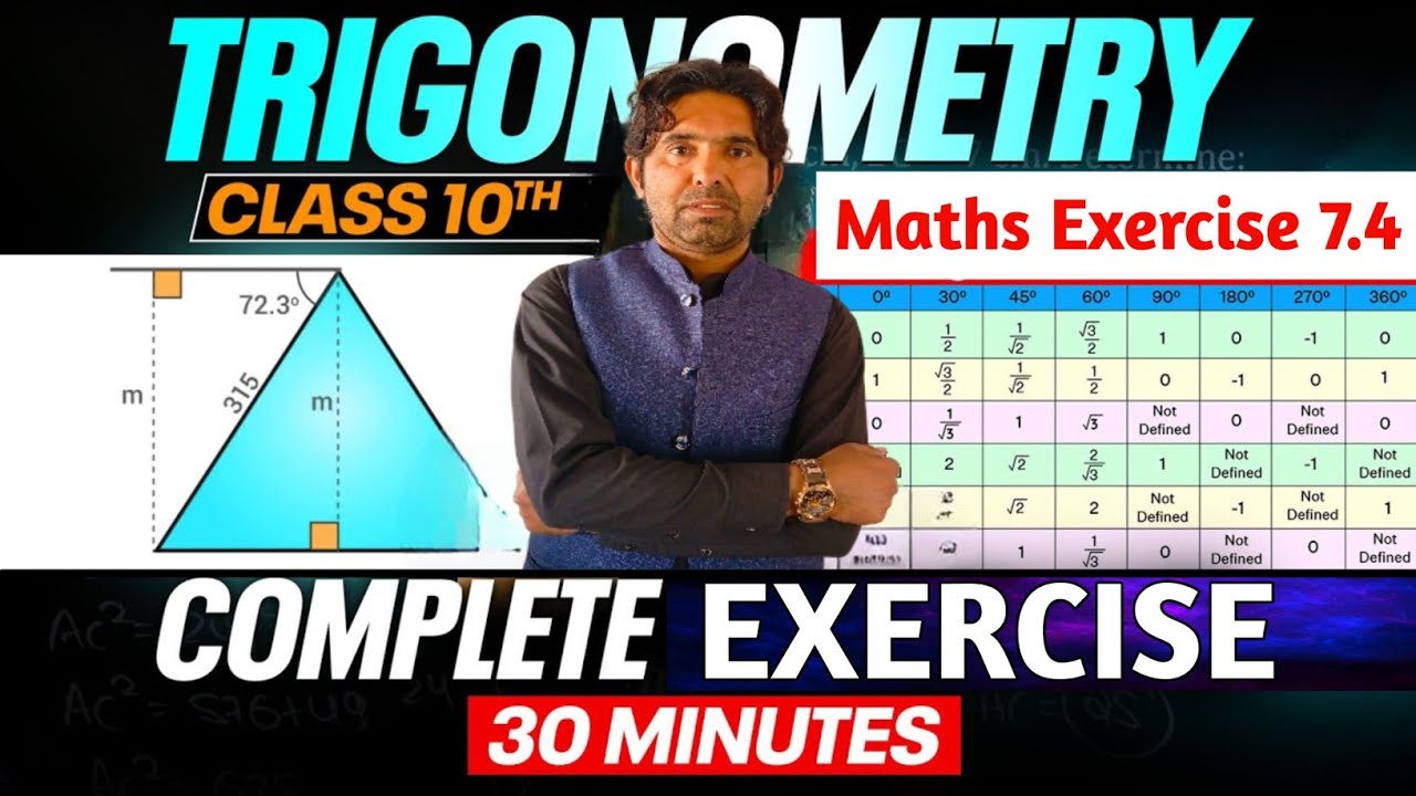 Exercise 7.4 Class 10 Maths | Trigonometry  | Kpk Text Book 📚 | Sir Akhtar Munir