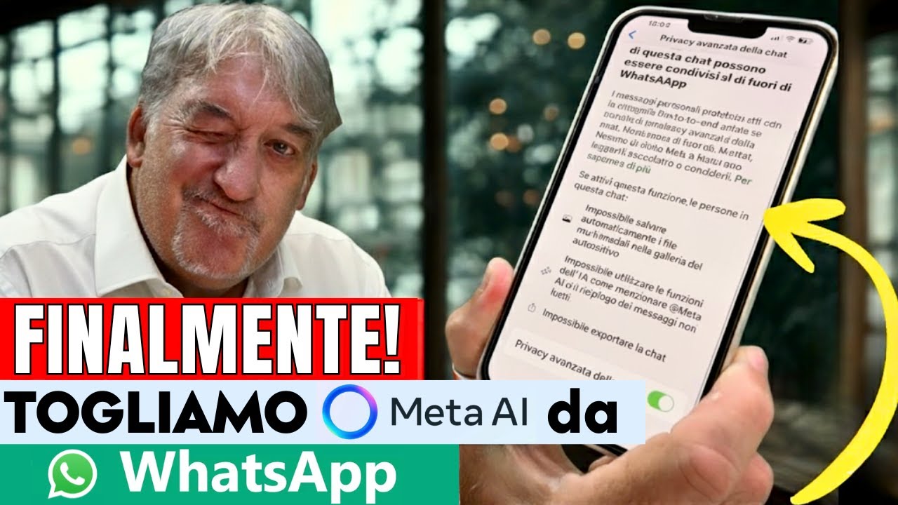 Meta AI su WhatsApp ORA puoi DISATTIVARLO dalle CHAT! DEVI FARLO ORA! bastano 30 secondi!