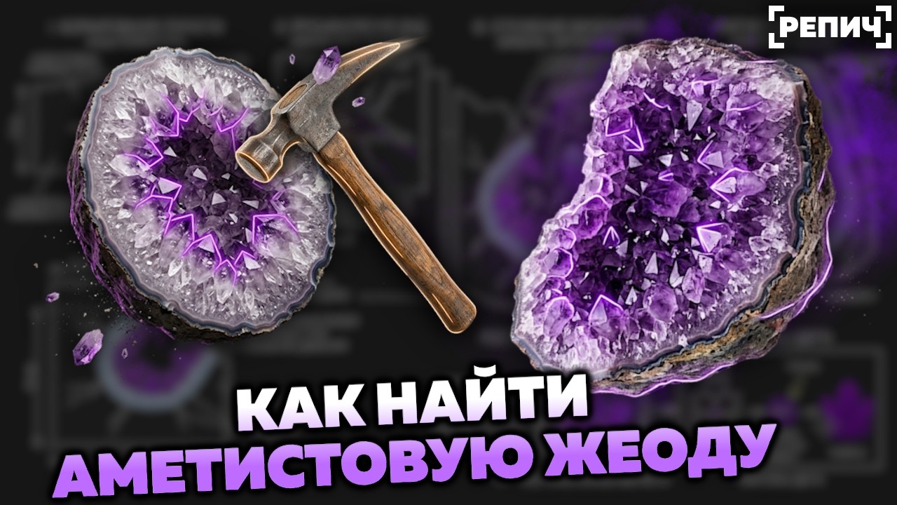 Как найти жеоду с АМЕТИСТОМ? 🧪