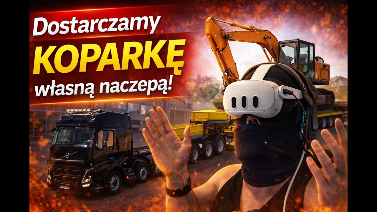 Dostarczamy KOPARKĘ własną naczepą! Najmocniejszy MAN TGX w akcji 🚛 #vr #ets2  #śmieszne #gaming