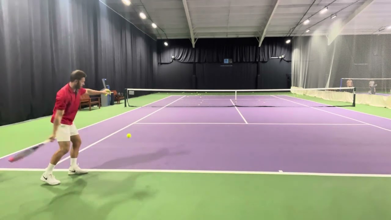 Tom Neale LTA Level 3 Coach Readiness Test Single Hand Feed With Topspin
