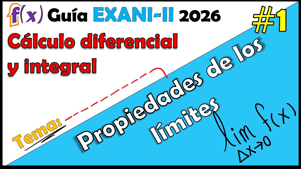 Curso EXANI II 2026 Cálculo diferencial e integral: Propiedades de los límites #1