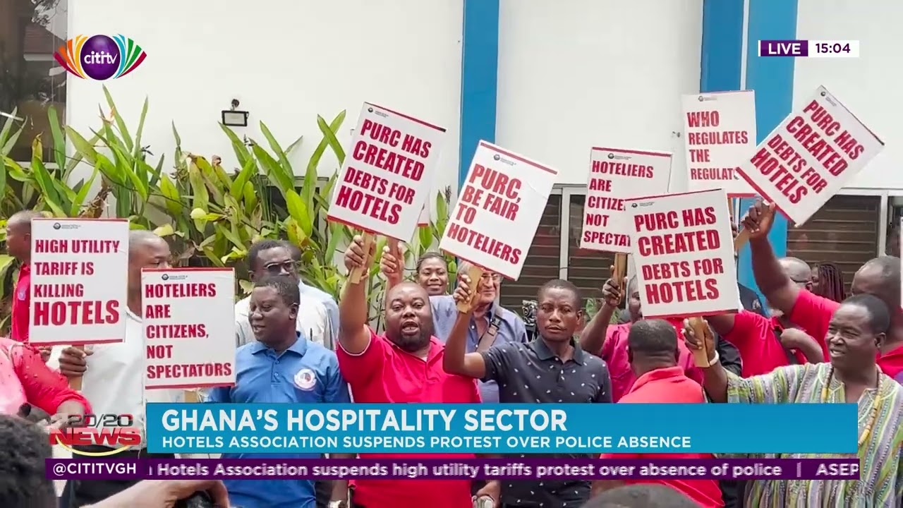 Ghana Hotels Association suspends high utility tariffs protest over absence of police