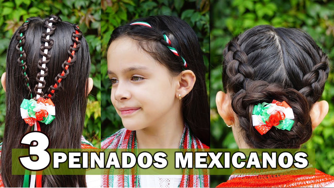 3 PEINADOS MEXICANOS CON 6 ESTILOS DIFERENTES!! | PEINADOS NUEVOS 2022
