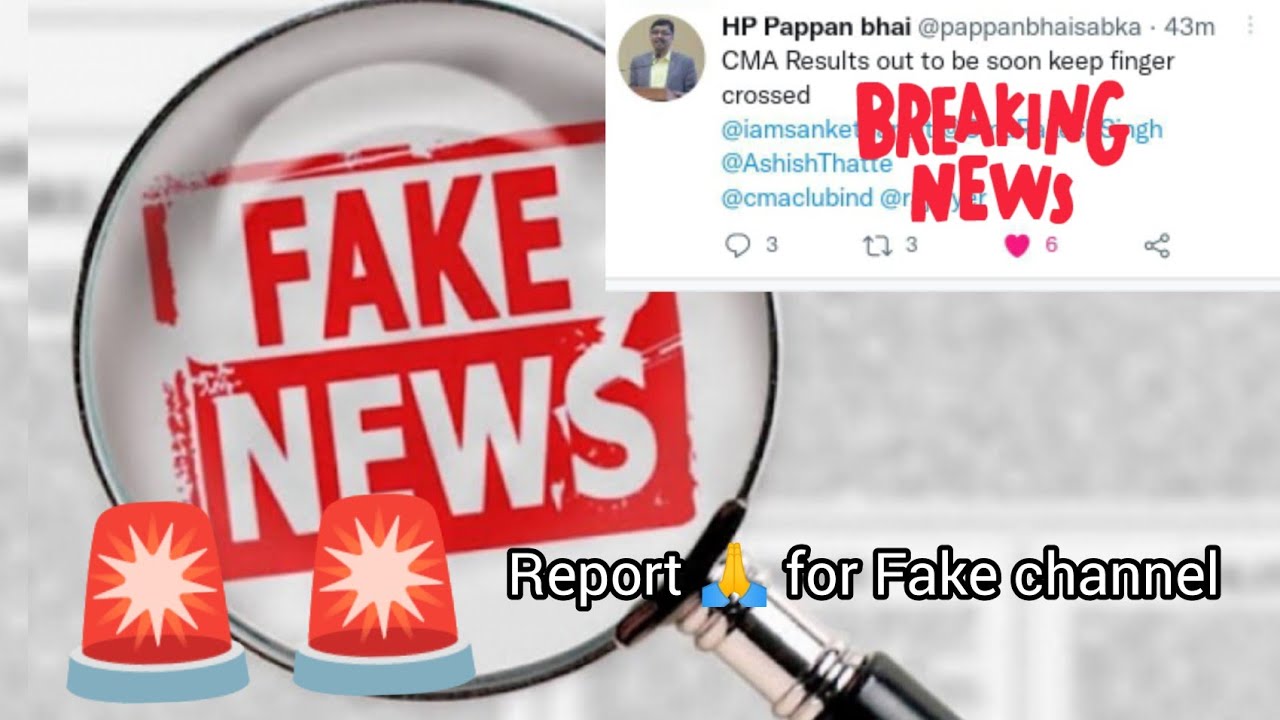 Fake Tweet -CMA Result June 22 are out 😂😂  #seekhocmastudent