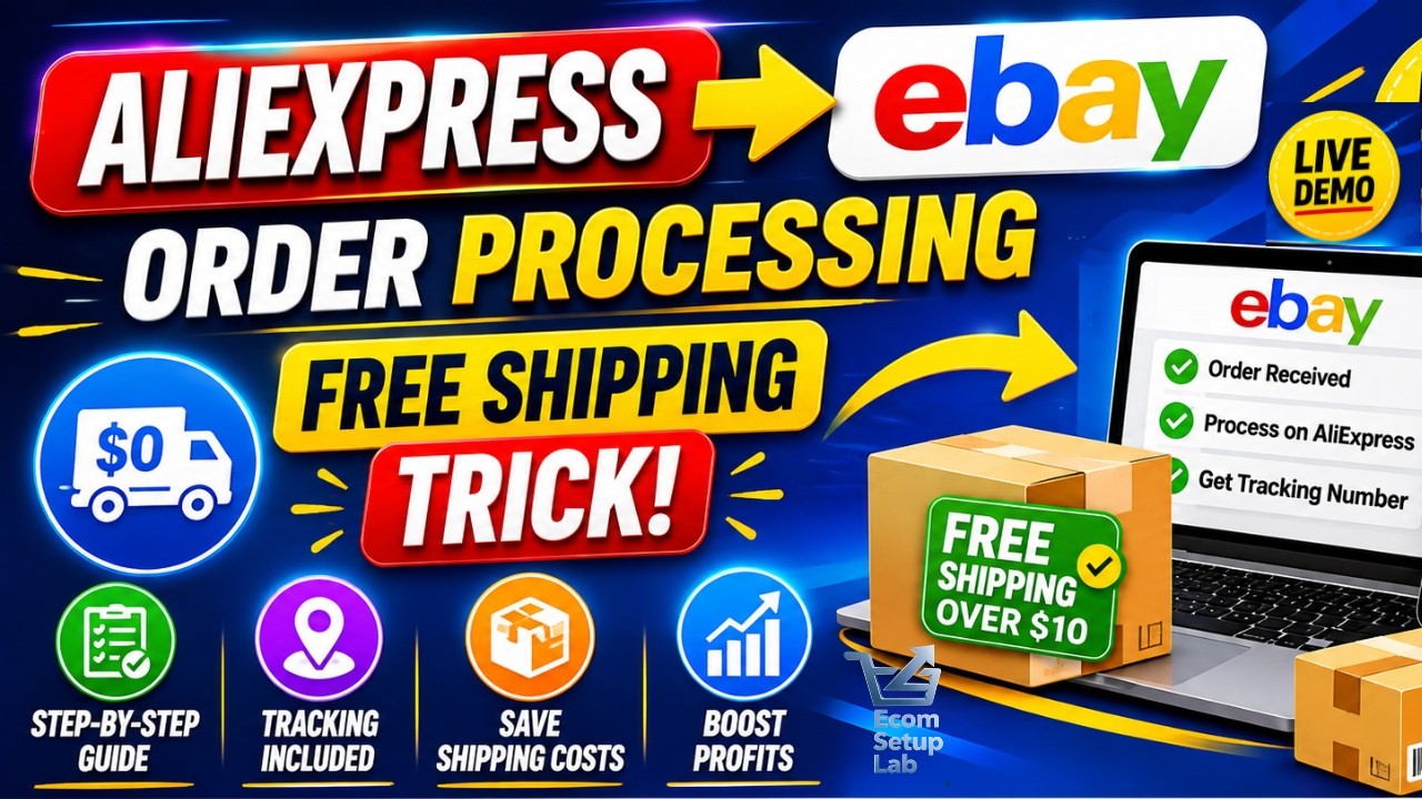 AliExpress to eBay Order Processing (FREE Shipping Trick) 2026