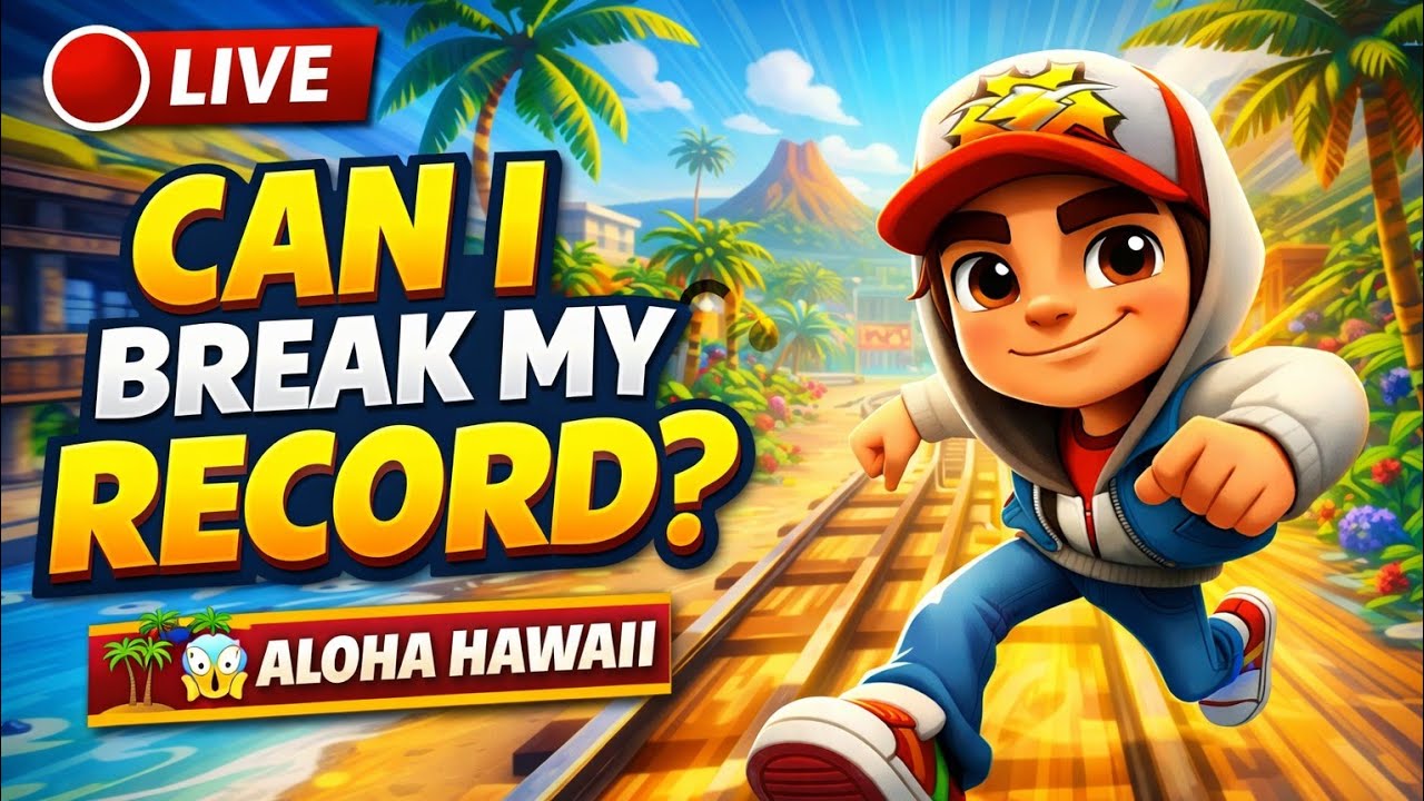 🔴 LIVE | Aloha Hawaii 🌴😱 Can I Break My Record? | Subway Surfers Gameplay