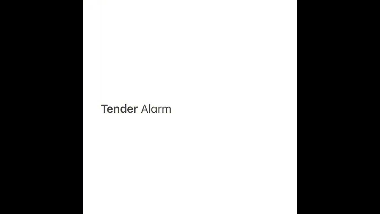 Tender Alarm (TIANYI ZHANG Portfolio)