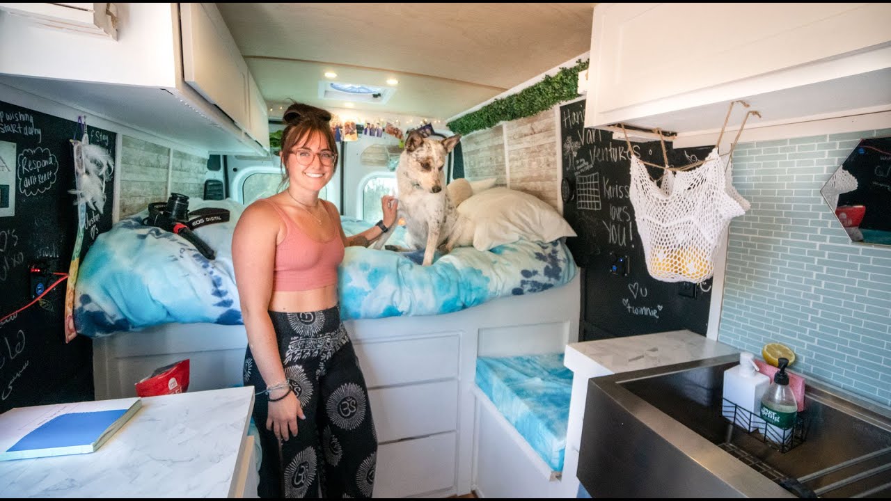 20 Year Old Women Chose Van Life Over College - Worked & Purchased Her Tiny House