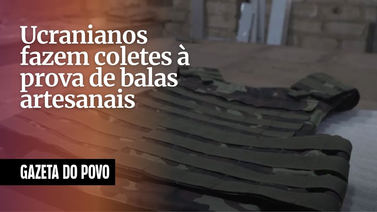 Ucranianos fazem coletes à prova de balas artesanais
