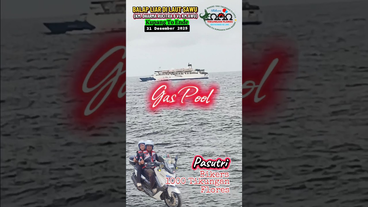 Balap Liar Di Laut Sawu  - Penghujung Tahun (KM. Dharma Rucitra 8 Vs KM. Awu) Dari Kupang Ke Ende