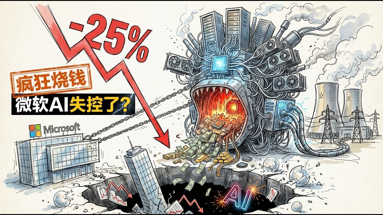 微軟股價跌25%，燒1460億搞AI還要建核電站？它會不會踩進AI泡沫的大坑？