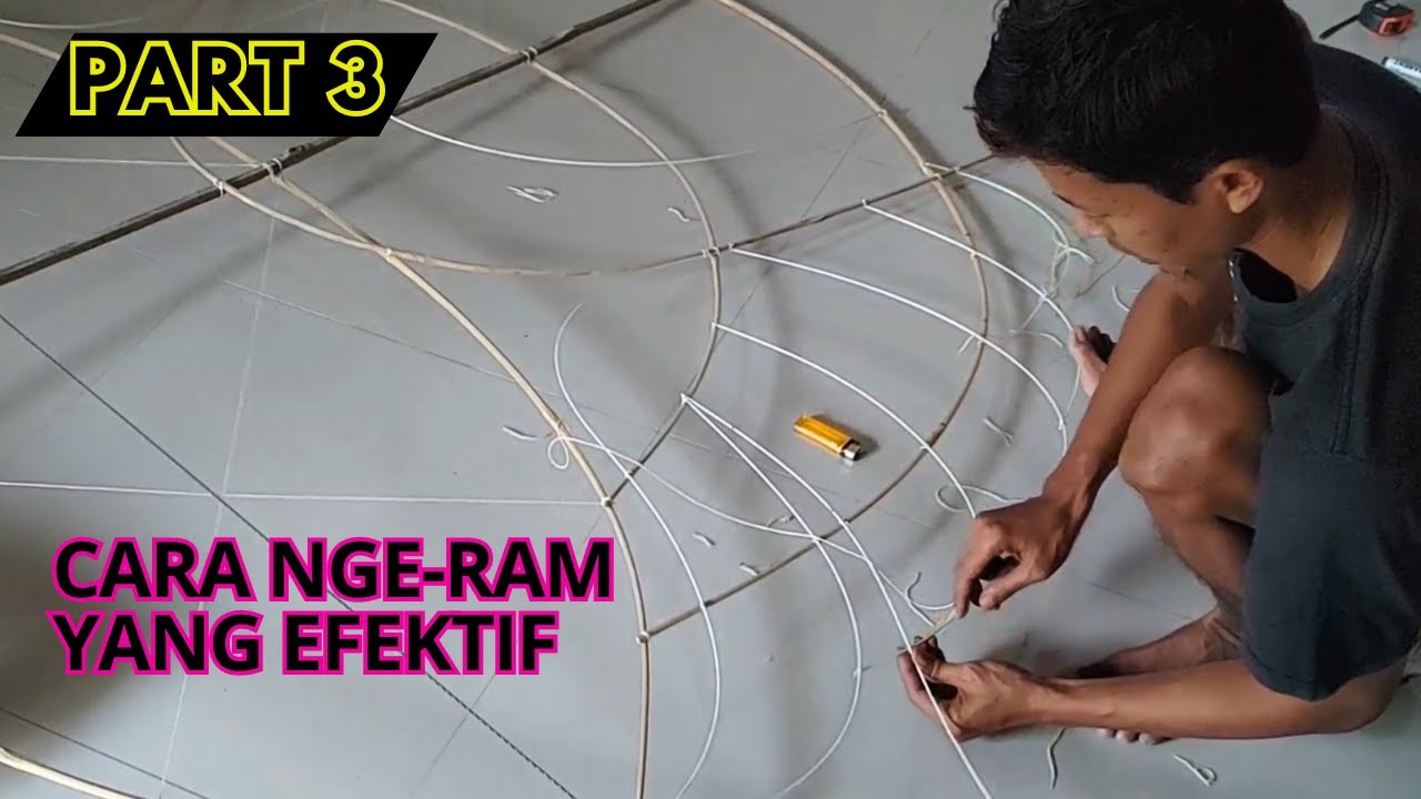 Cara Membuat Layangan Ram-raman Empet Endolan Fiber By Agung Bobok
