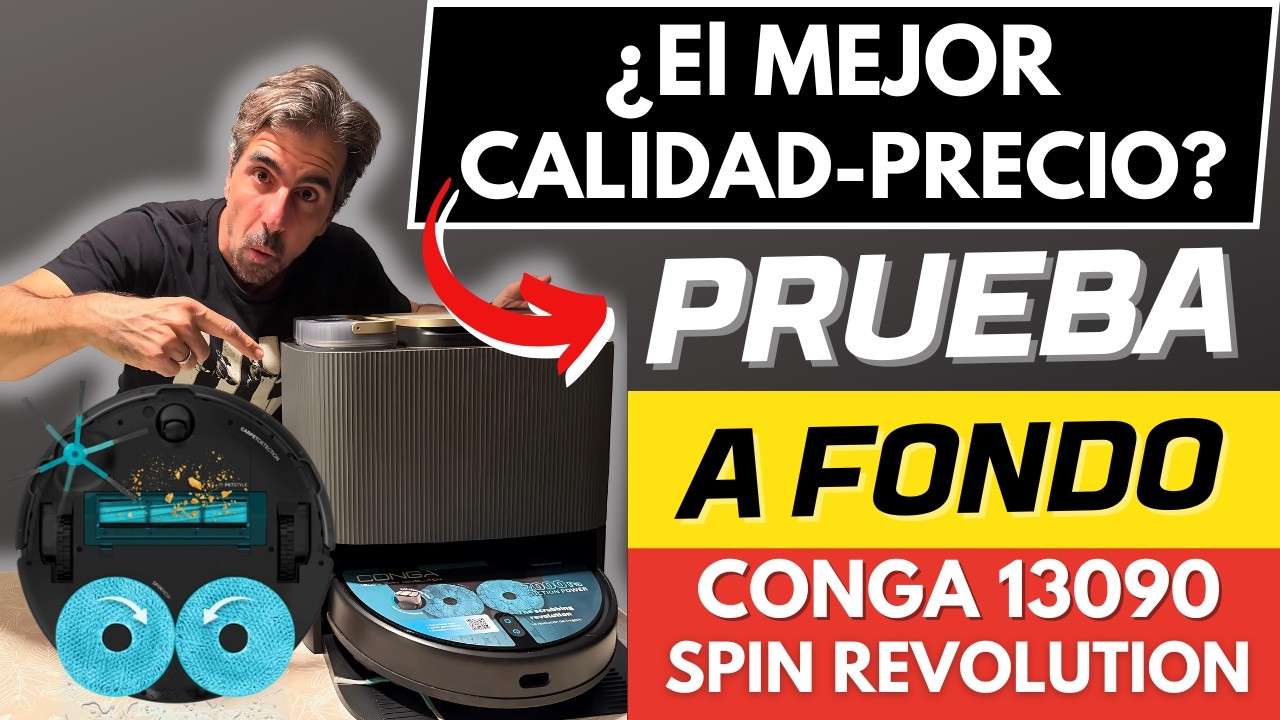 💥El Robot Aspirador Barato que FRIEGA con Autovaciado🧹CONGA 13090 Spin Revolution Home&Wash