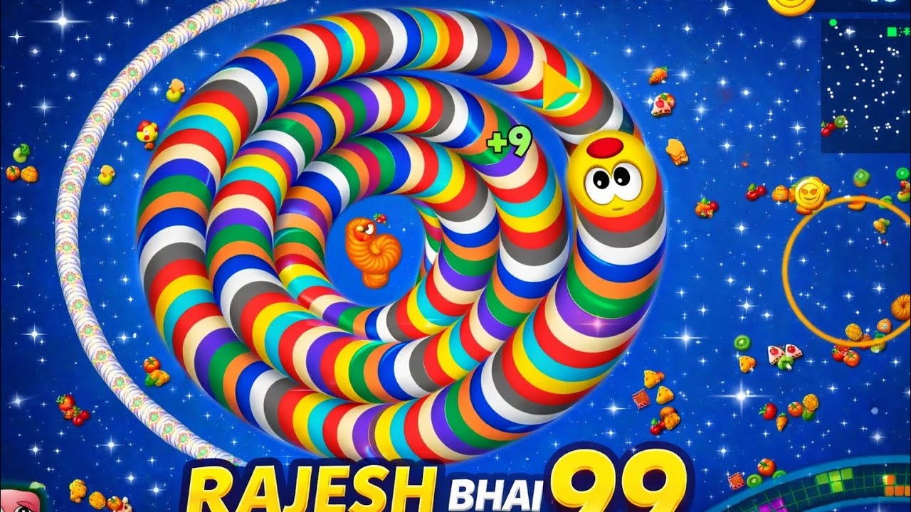 👉 Worms Zone.io Biggest Snake Gameplay | World Record | Rajesh Bhai 99 | 😀 episode 51