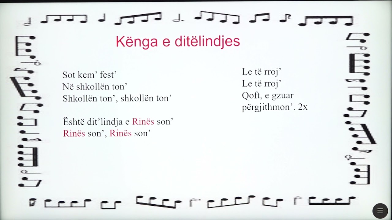 1 15 011 - Java 22 - Edukatë muzikore - Kënga e ditëlindjes