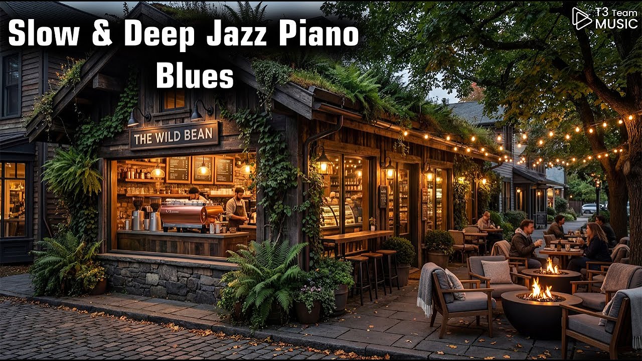 Slow & Deep Jazz Piano Blues - Relaxing Coffee Shop Music for Work