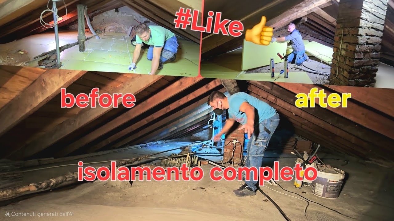 ISOLAMENTO TERMICO SOTTOTETTO FAIDATE #edilizia #faidate #lavoro #ristrutturarecasa #diy #youtube