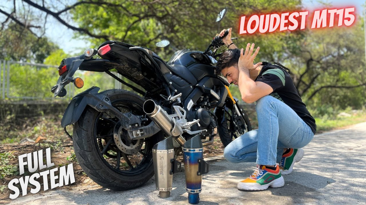 Loudest Full System Exhaust in MT15🥵 | New Yamaha MT15 Loud Exhaust |