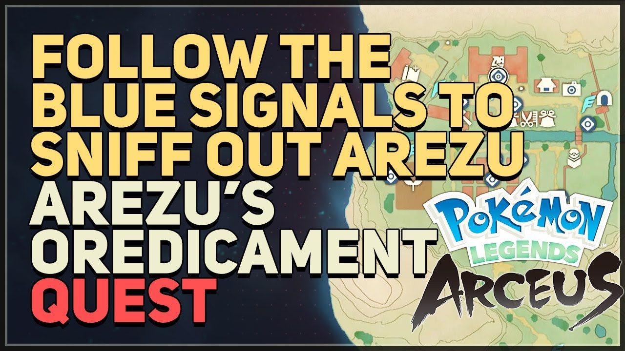 Ride on Ursaluna and follow the blue signals to sniff out Arezu Pokemon Legends Arceus