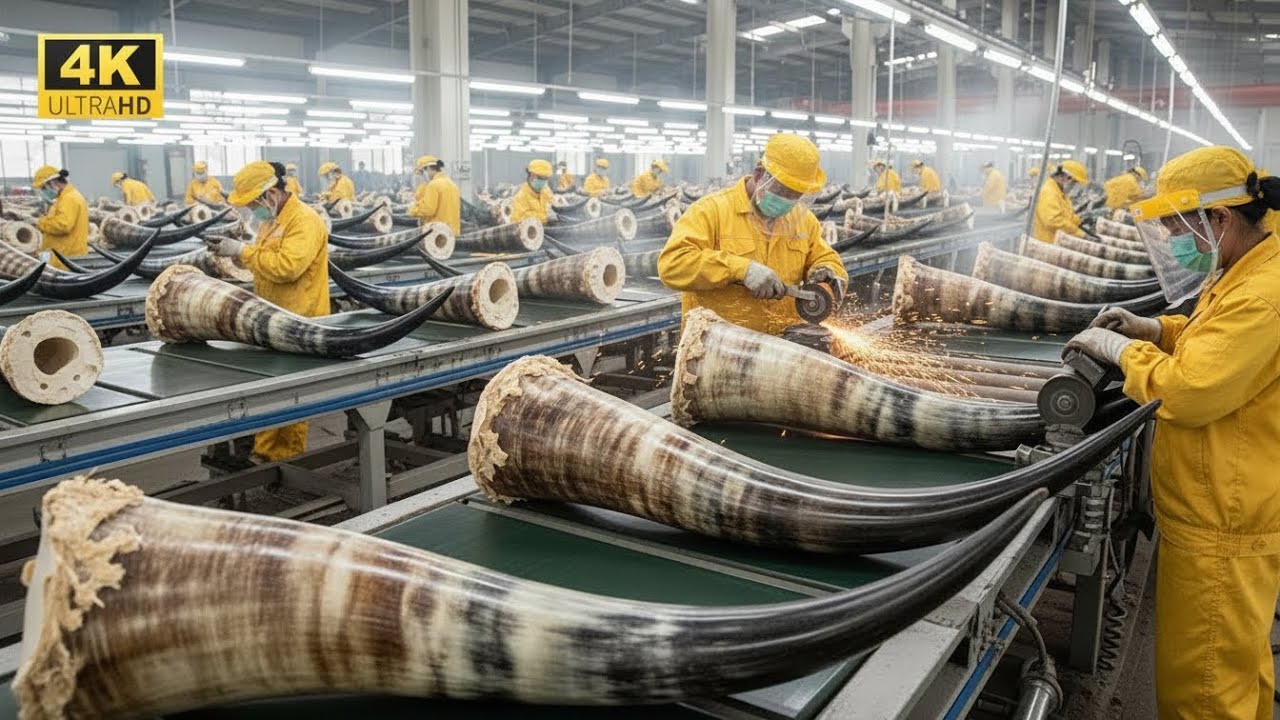 Inside the Horn craft Factory : Raw Horn to Luxury Accessories (Full Process).
