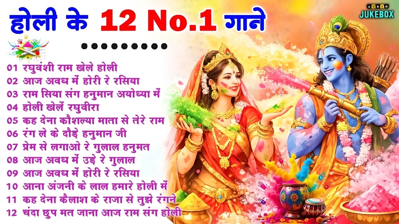2026 के होली भजन ~ Nonstop Holi Bhajan 2026~Top 12~Bhakti Holi Geet 2026 ~Ram Siya Holi Bhajan 2026