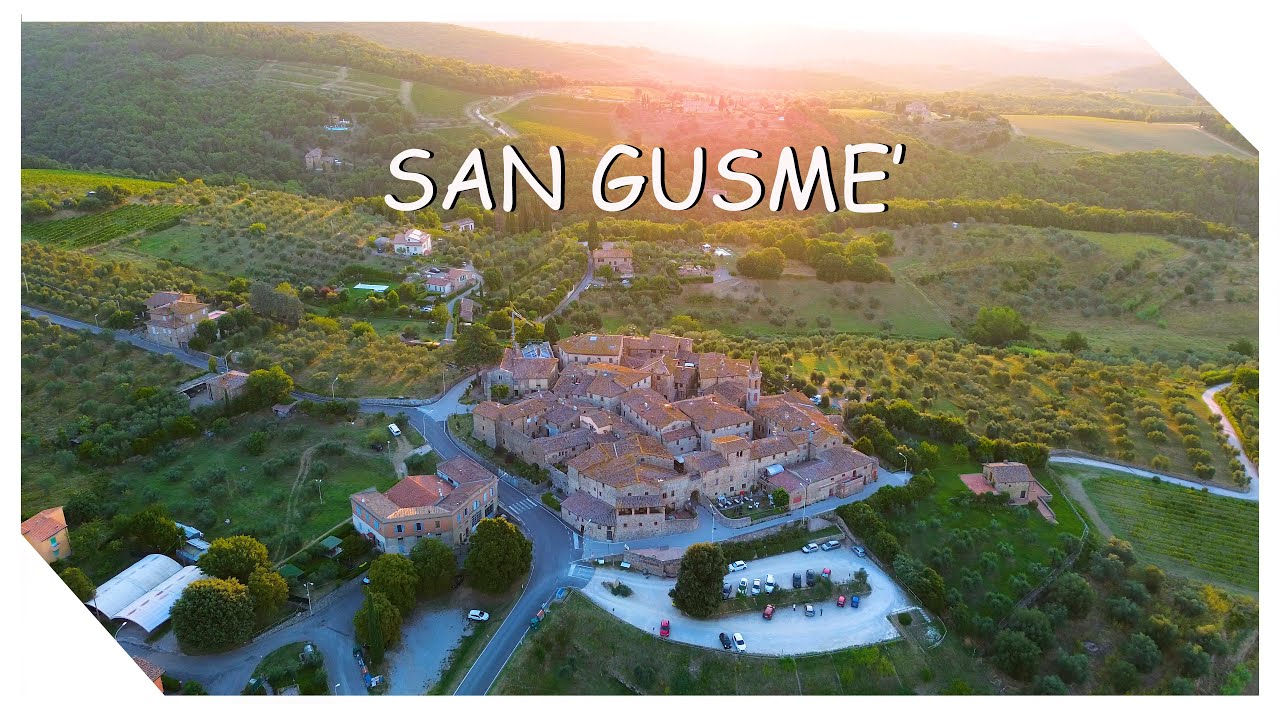 San Gusmè - Borgo medievale - Siena - Castelnuovo Berardenga - 4K -  Walking and Fly Tour #medieval