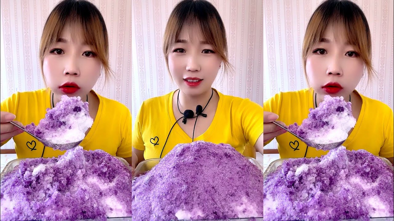 ASMR SHAVED ICE EATING / ICE EATING