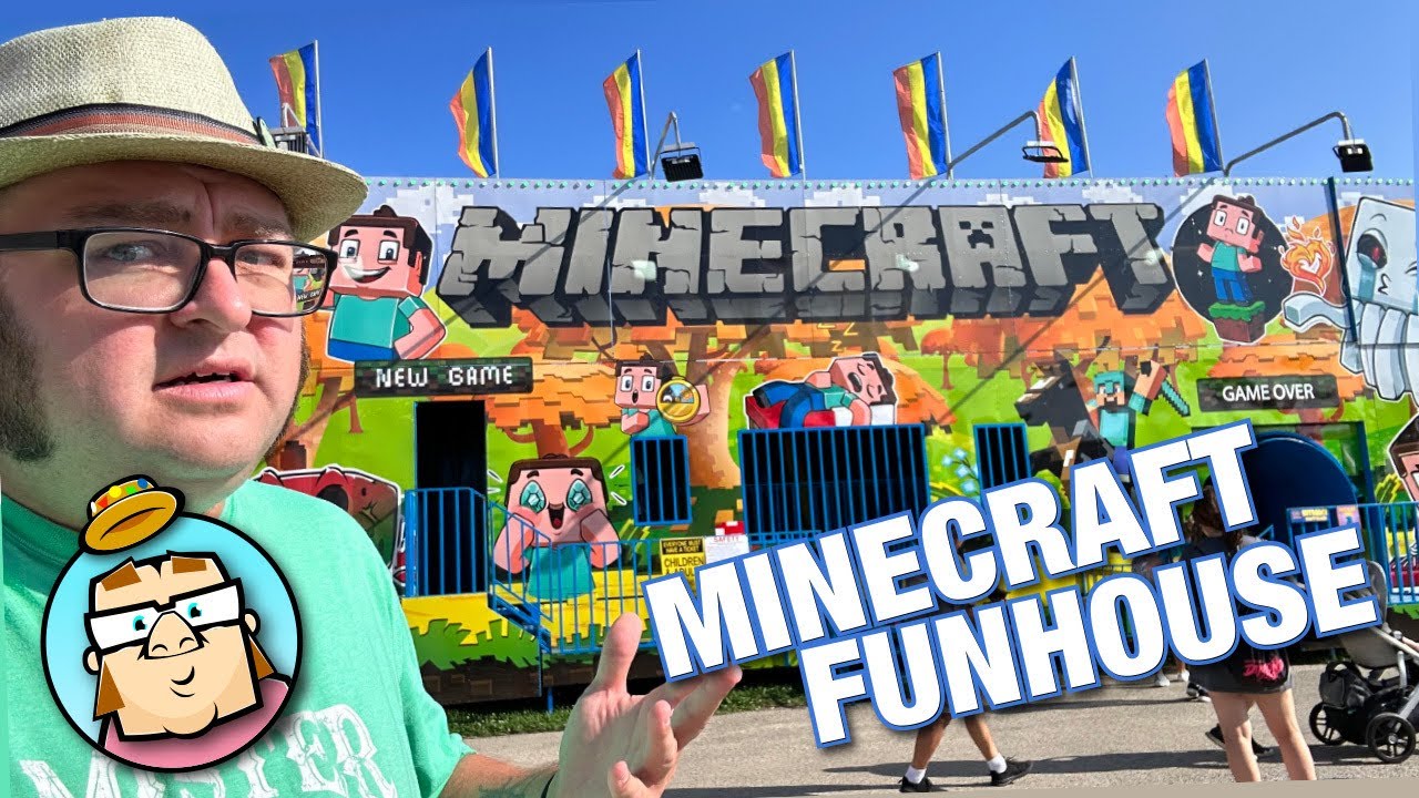 Minecraft Funhouse at the New Jersey State Fair - Oscar the State Fair Robot - My First Truck Pull