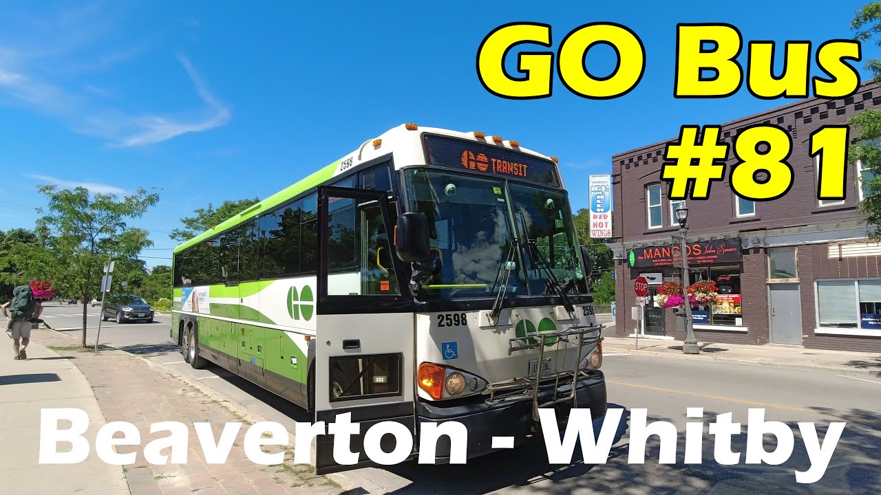 4K GO Transit Route 81 Bus Ride from Beaverton to Whitby GO (Duration 1h 35min)
