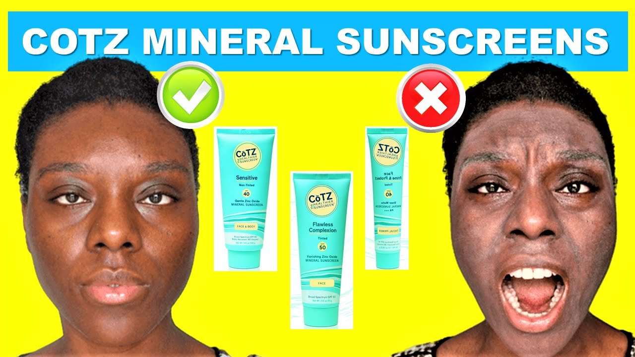 COTZ / THE ONLY INVISIBLE MINERAL SUNSCREENS FOR DARK SKIN (Cotz flawless complexion...)