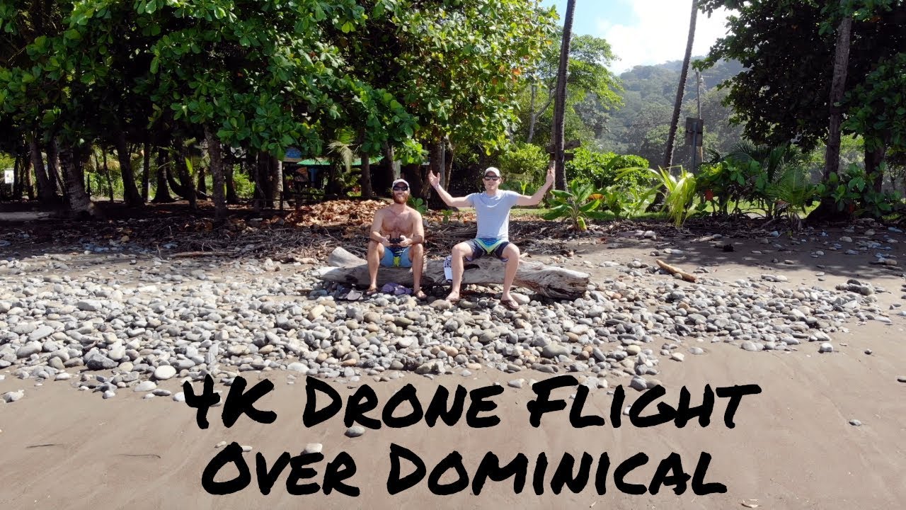 4K Drone Flight Over the Coast of Dominical, Costa Rica