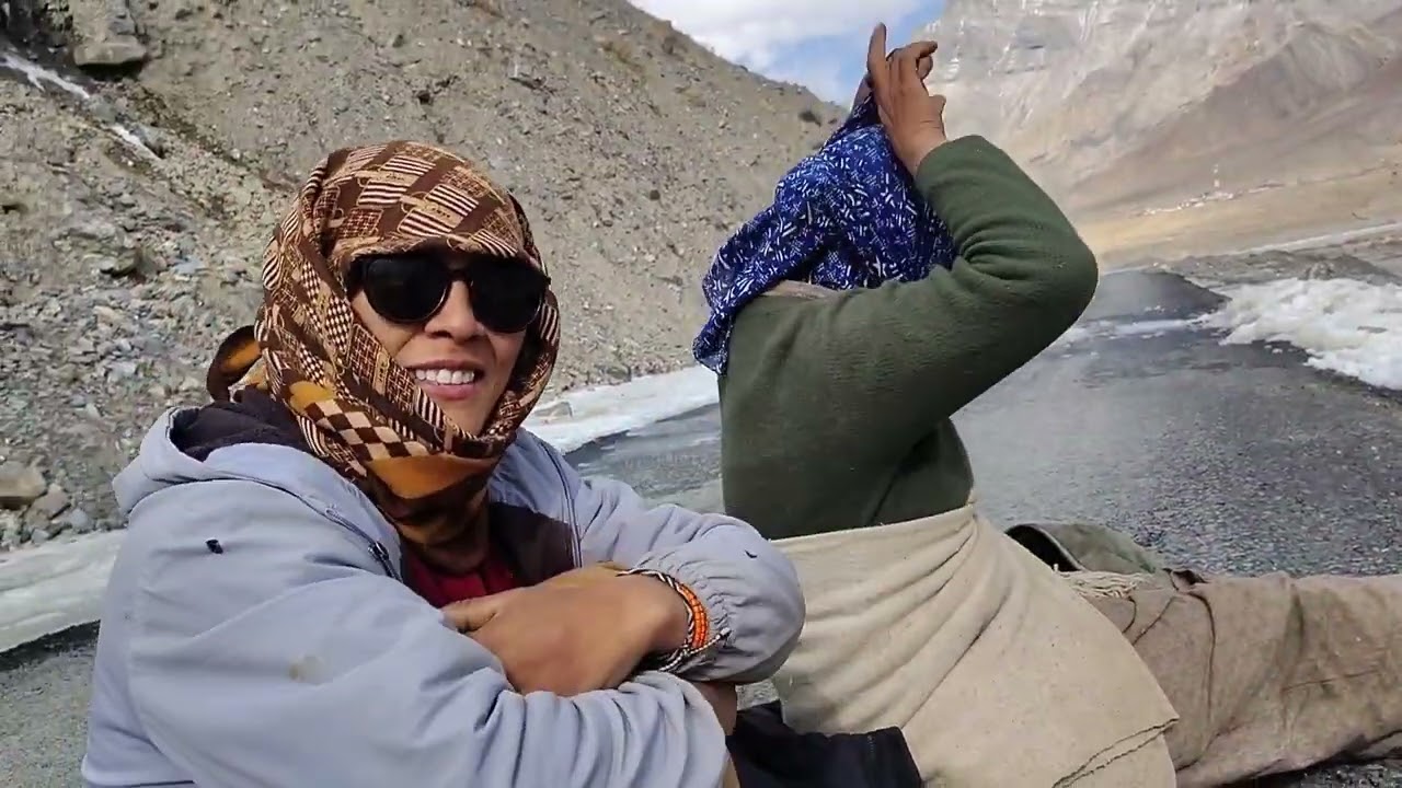 temperature difference in our village and another village,,, #spitivalley  #mudvillage