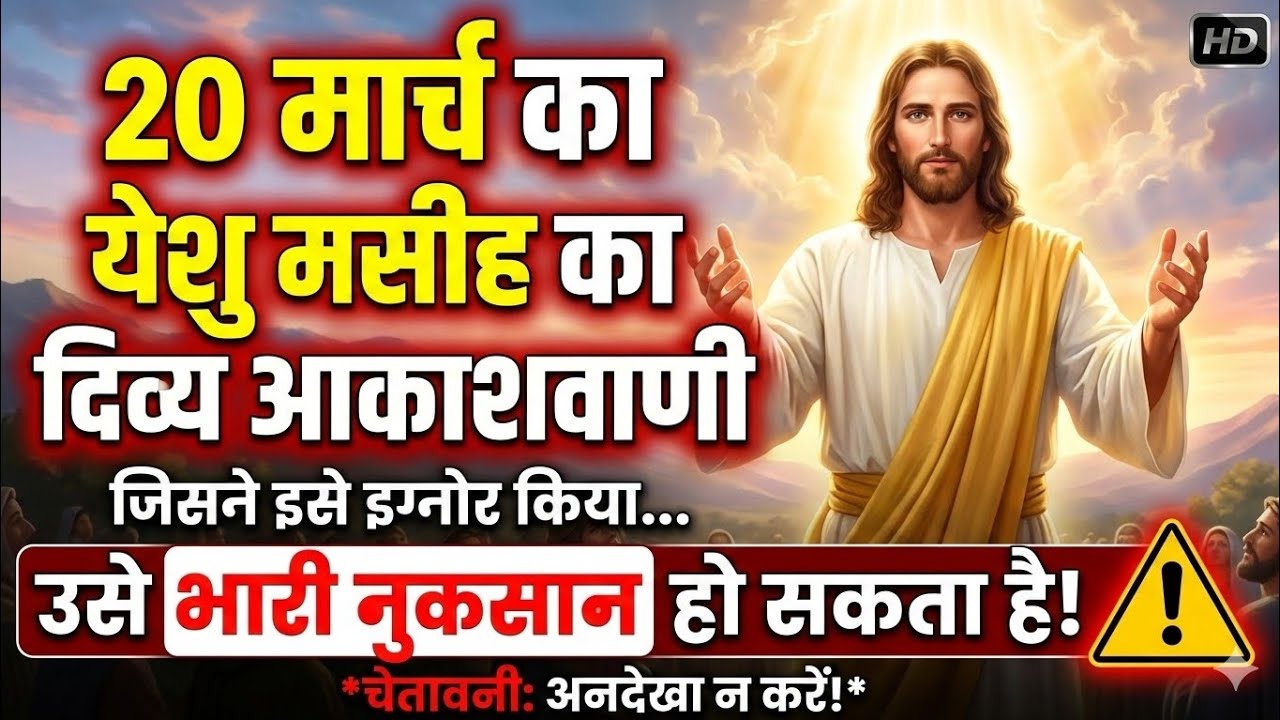 20 मार्च का येशु मसीह का दिव्य आकाशवाणी – जिसने इसे इग्नोर किया उसे भारी नुकसान हो सकता है!  