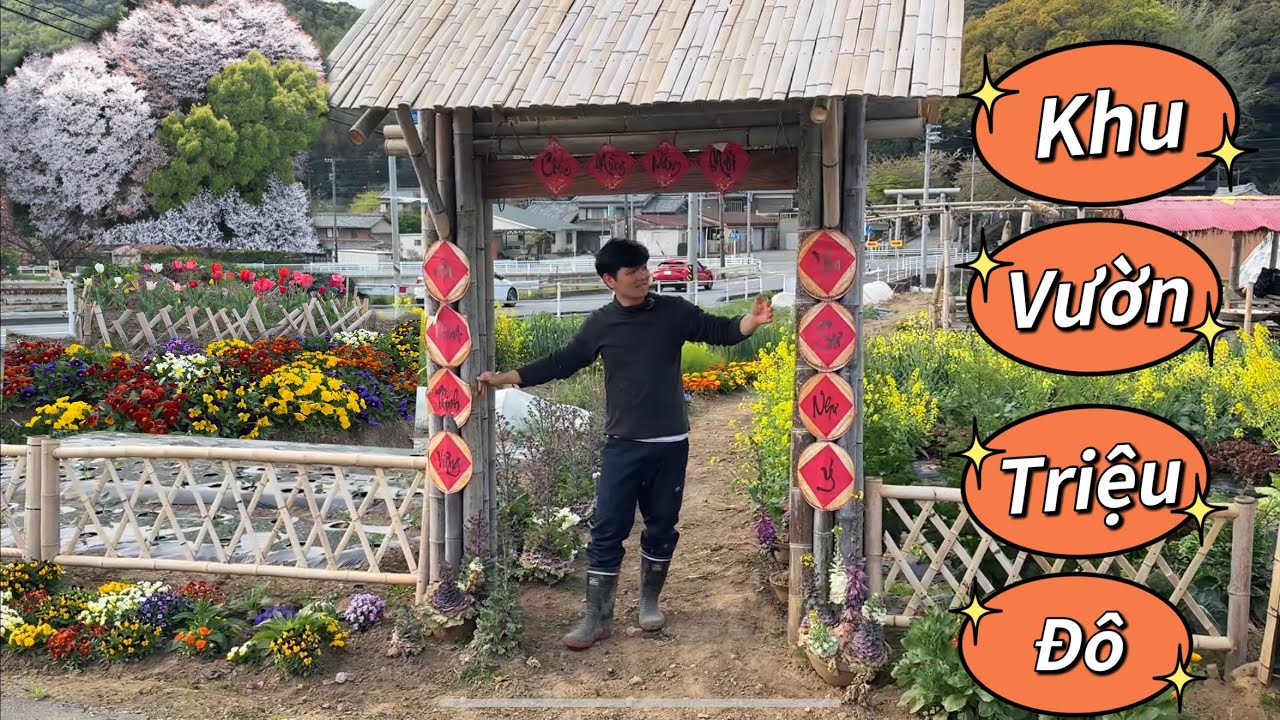 Khu vườn TRIỆU ĐÔ đậm chất Việt Nam trên đất Nhật Bản. Tour ngắm hoa từ vườn đến khắp sớm.