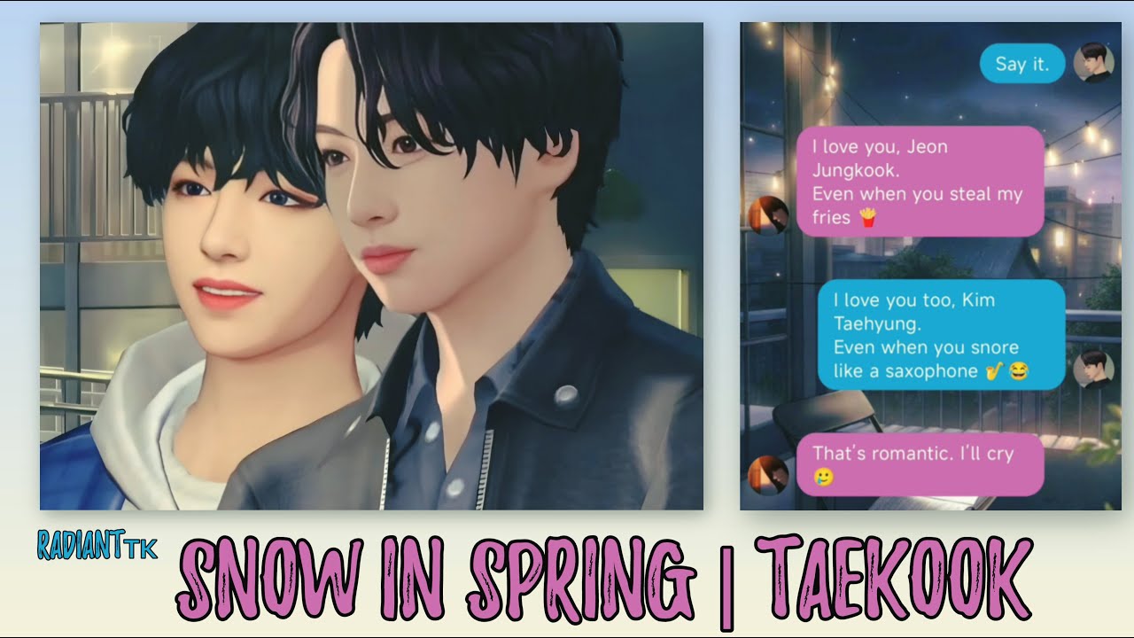 Taekook Texting Story | Snow In Spring : Oneshot FF | Happy Jungkook Day Special
