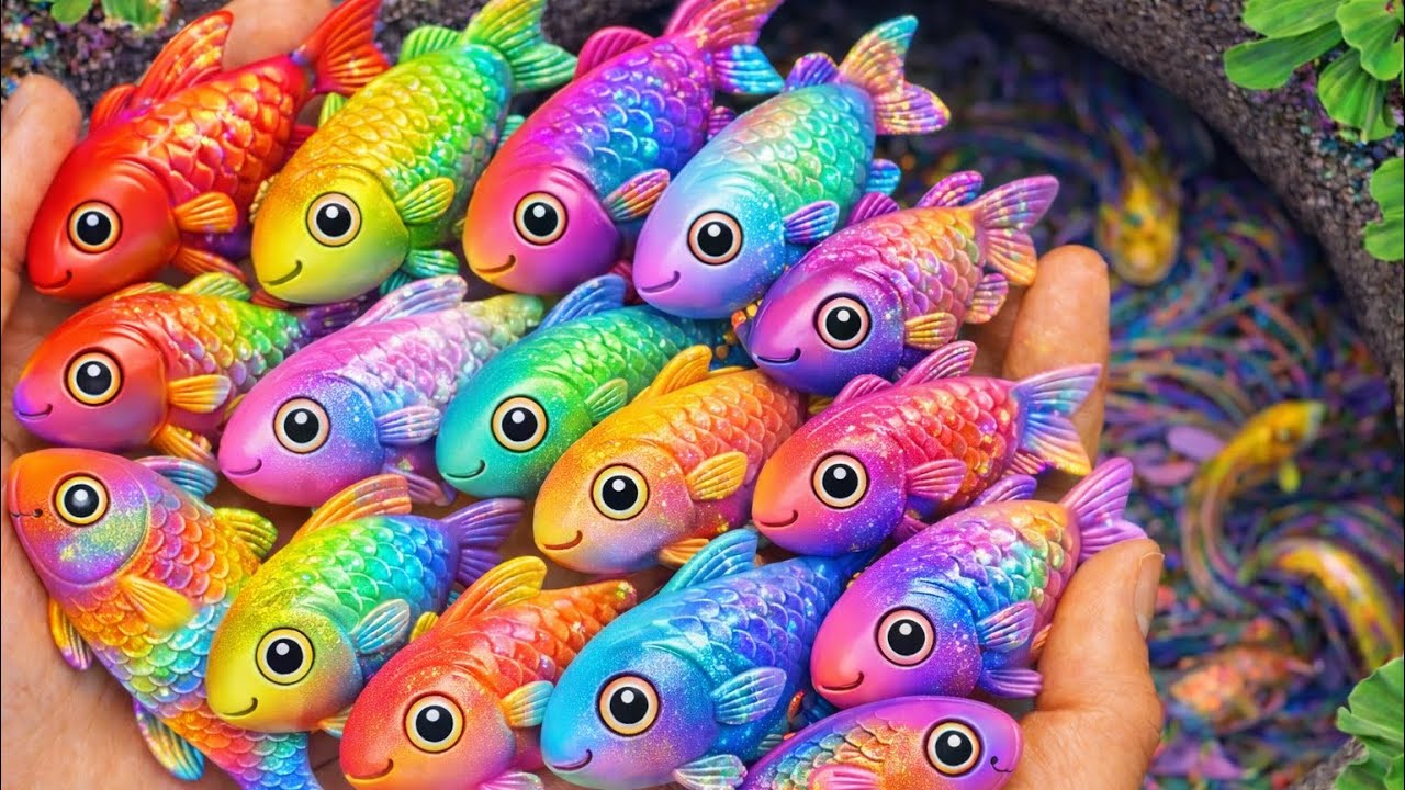 Exciting Adventure Catching Colorful Ornamental Fish in a Beautiful Pond