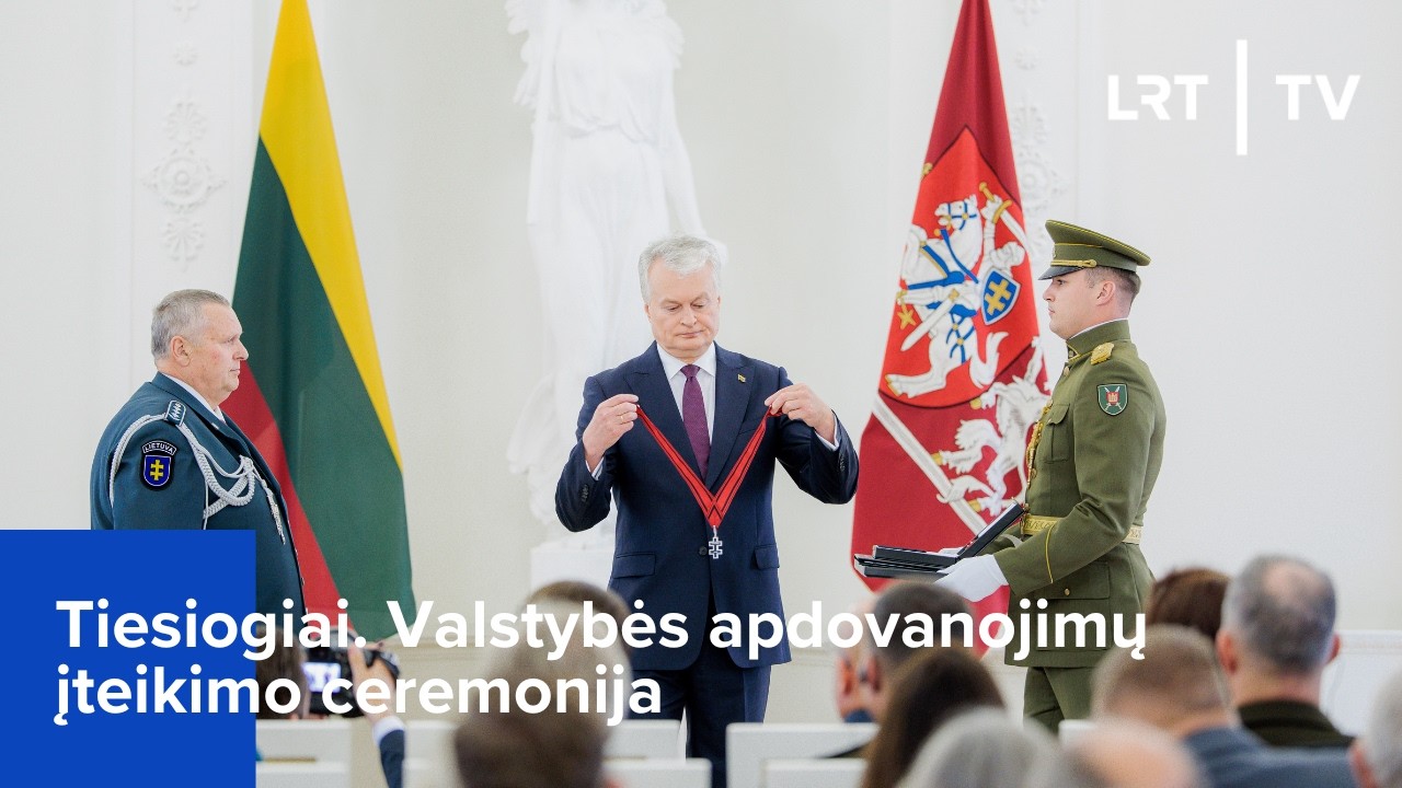 Tiesiogiai. Valstybės apdovanojimų įteikimo ceremonija | 2026-02-16