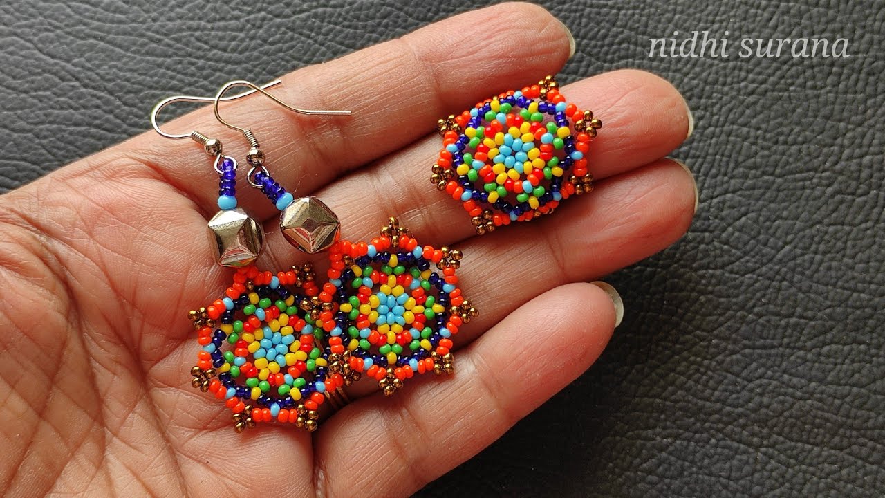 ⚜️Mosaic, a poetry of broken pieces/ Mandala Earrings/ Aretes & Anillo Tutorial diy (0570)